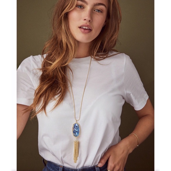 KENDRA SCOTT Rayne Abalone Long Tassel Necklace - Picture 2 of 7